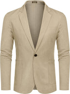Casual Regular Fit Lightweight Leinen Blazer