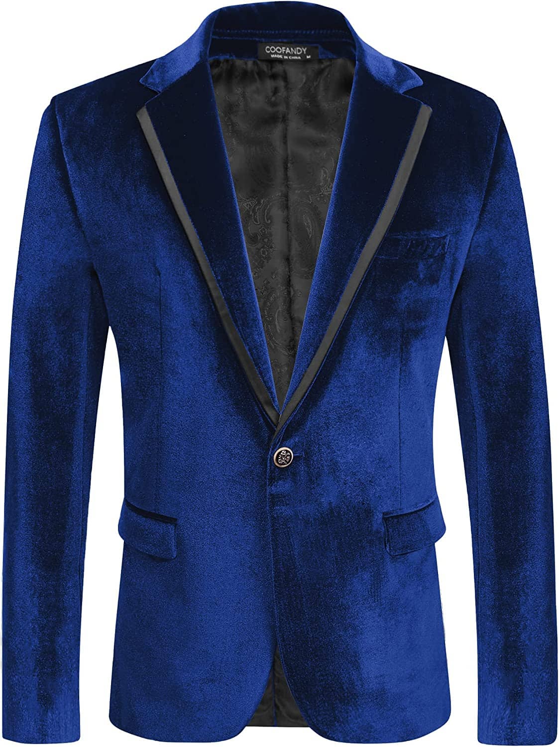 Velvet Slim Fit Uni One Knopf Blazer