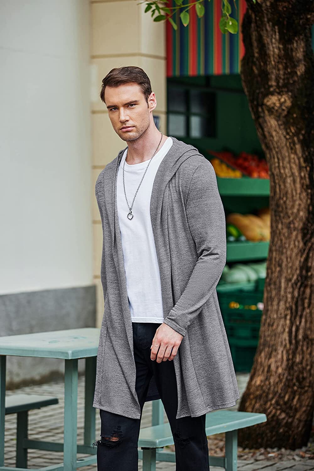 Casual Drape Cape Open Front Cardigan