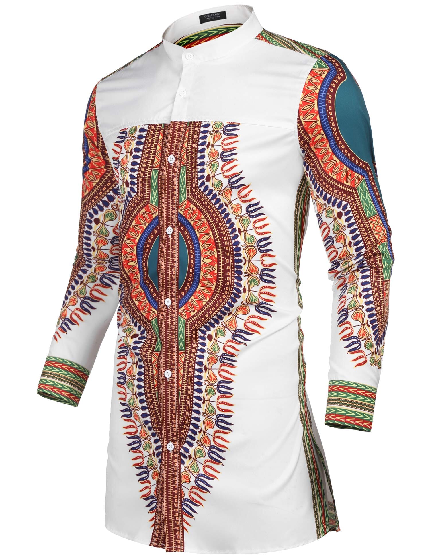 Casual Ethnic Graphic Lang Hemd