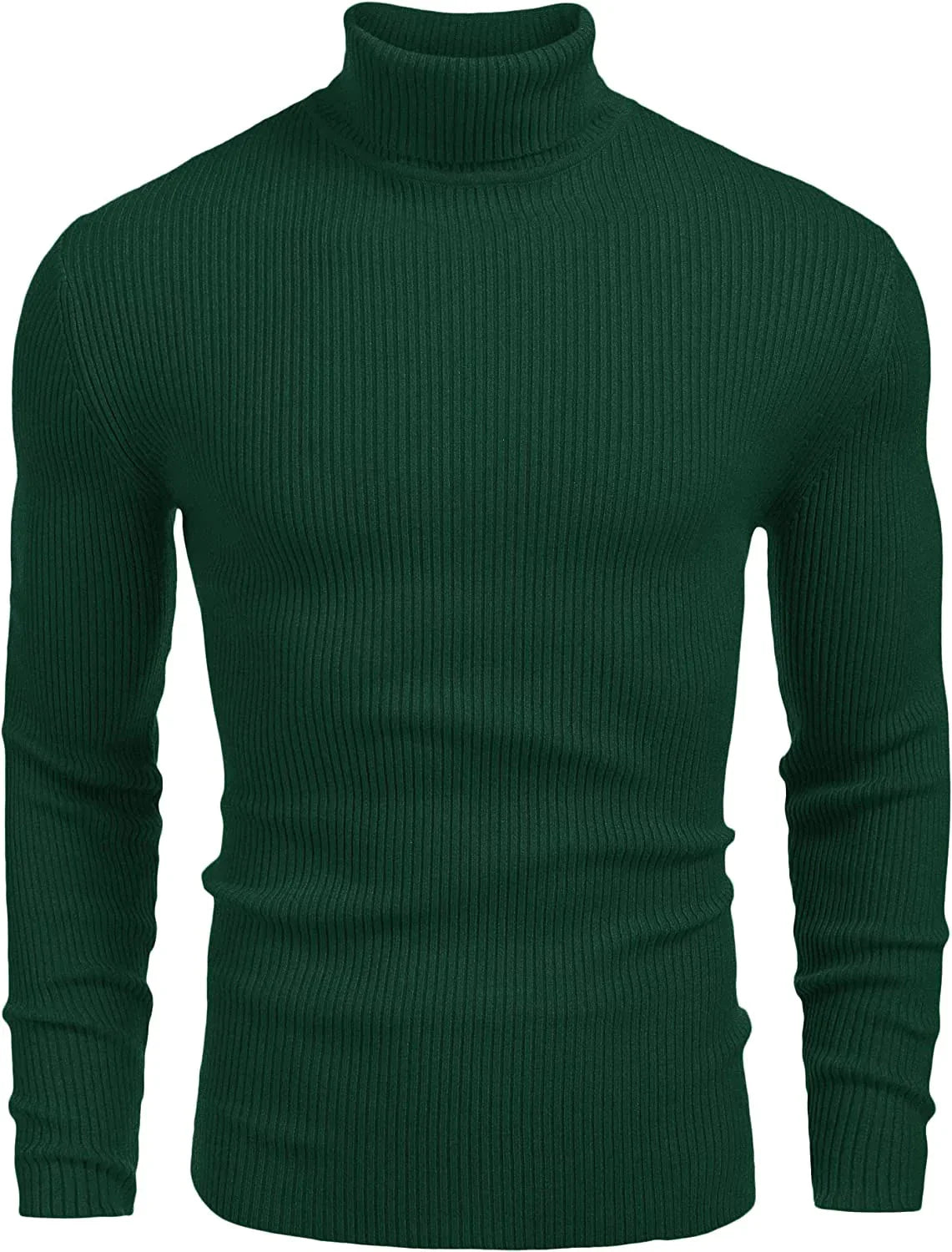 Ribbed Slim Fit Strick Pullover Rollkragen Pullover