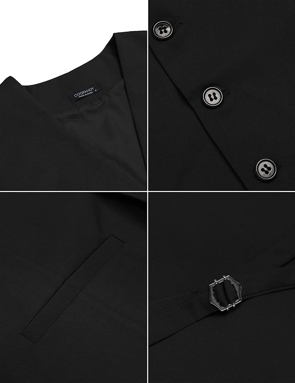 2-Teil Two Knopf Uni Prom Tuxedo Blazer Weste Set