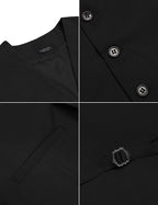 2-Teil Two Knopf Uni Prom Tuxedo Blazer Weste Set