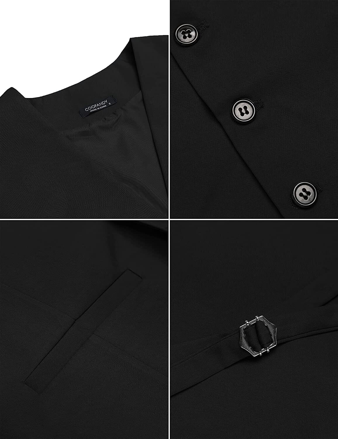 2-Teil Two Knopf Uni Prom Tuxedo Blazer Weste Set