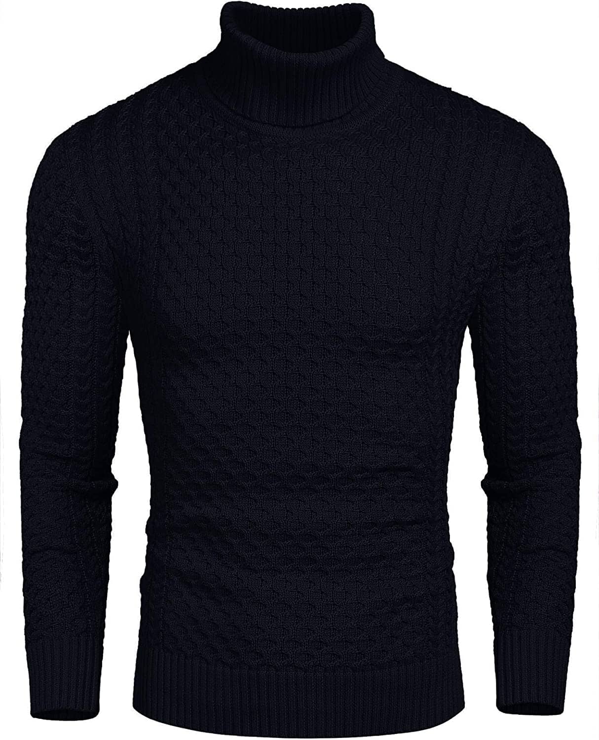 Slim Fit Rollkragen Strick Twisted Pullover Pullover