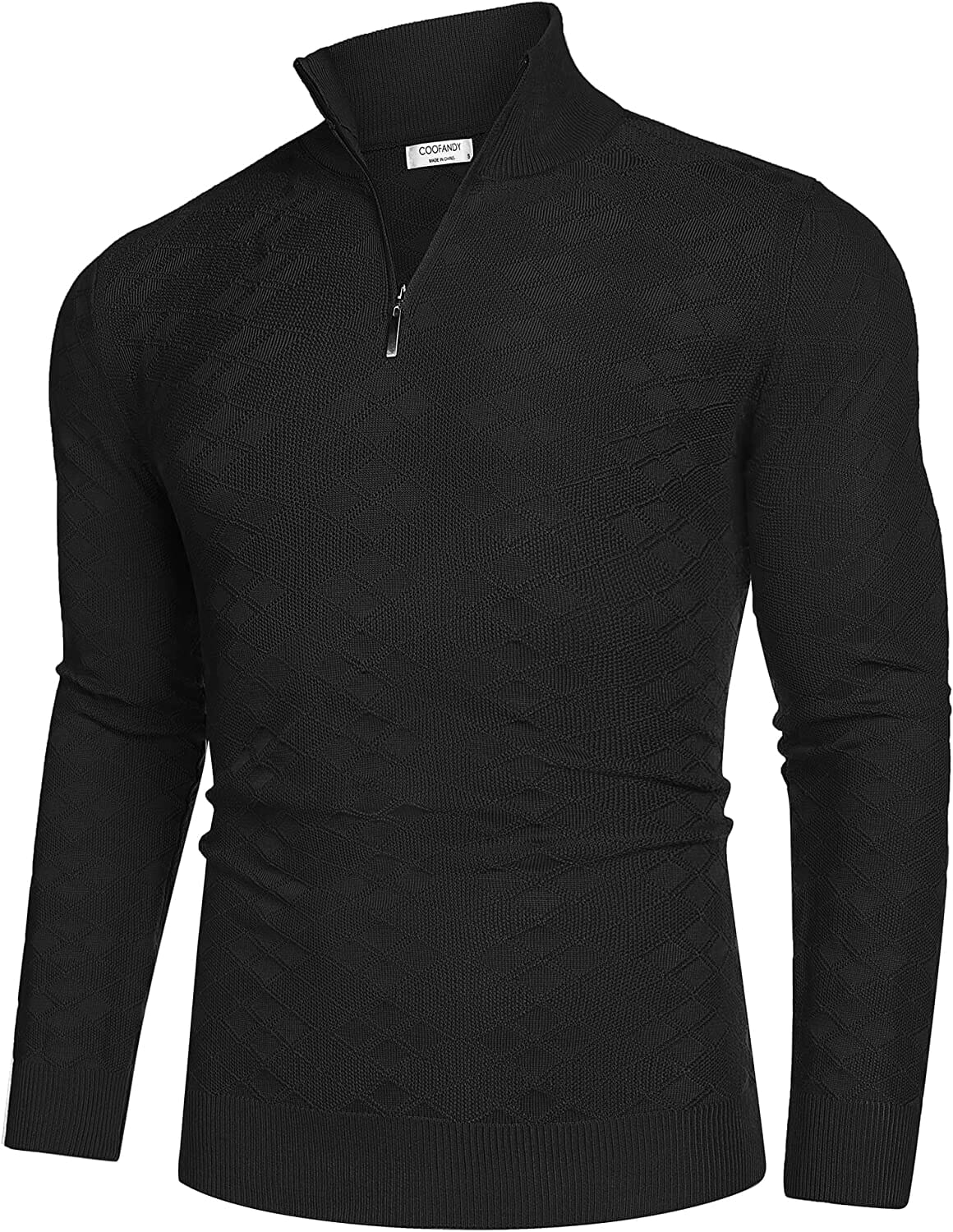 Quarter Zippper Mock Neck Pullover Pullover
