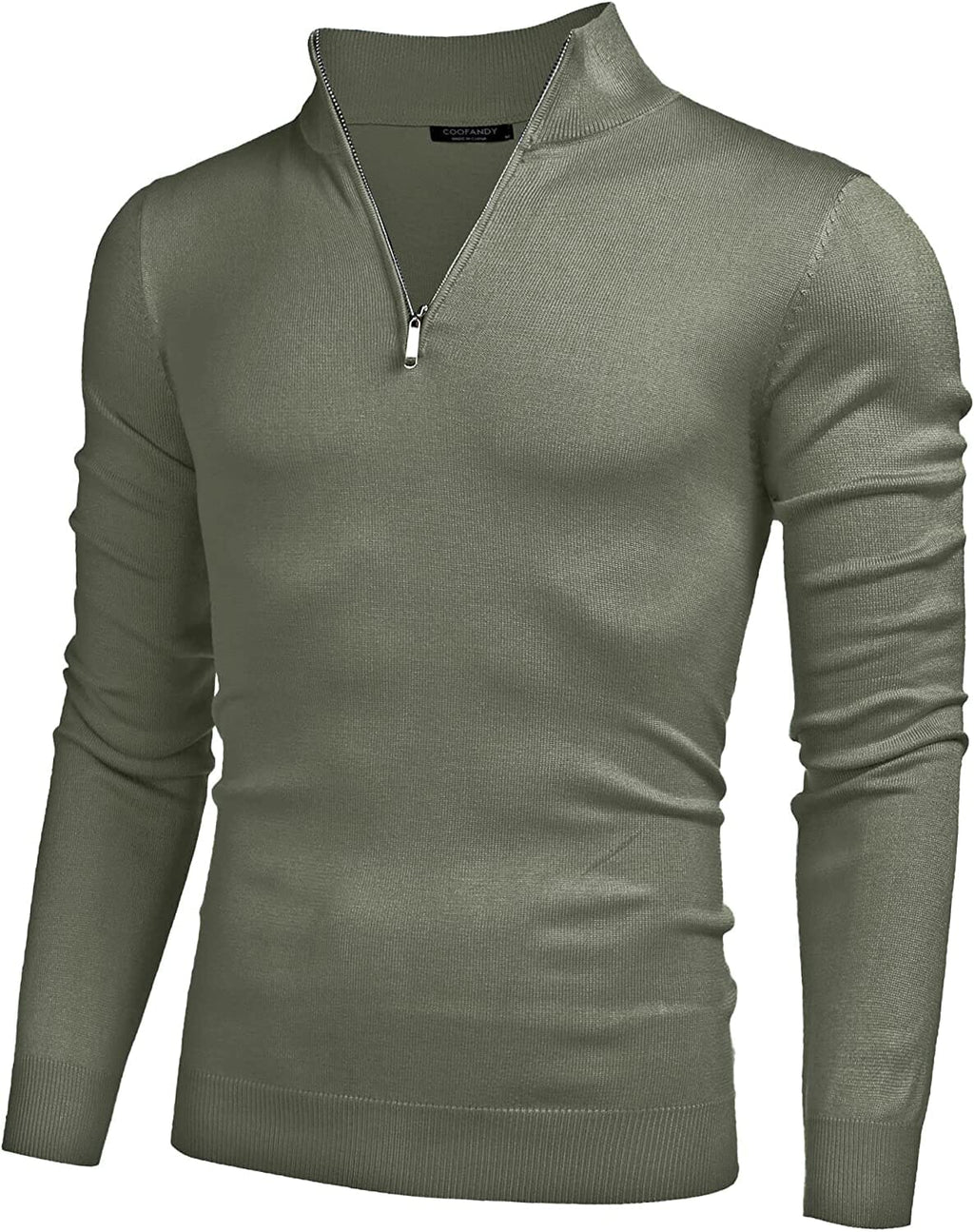 Zip Up Slim Fit Lightweight Pullover Polo Pullover
