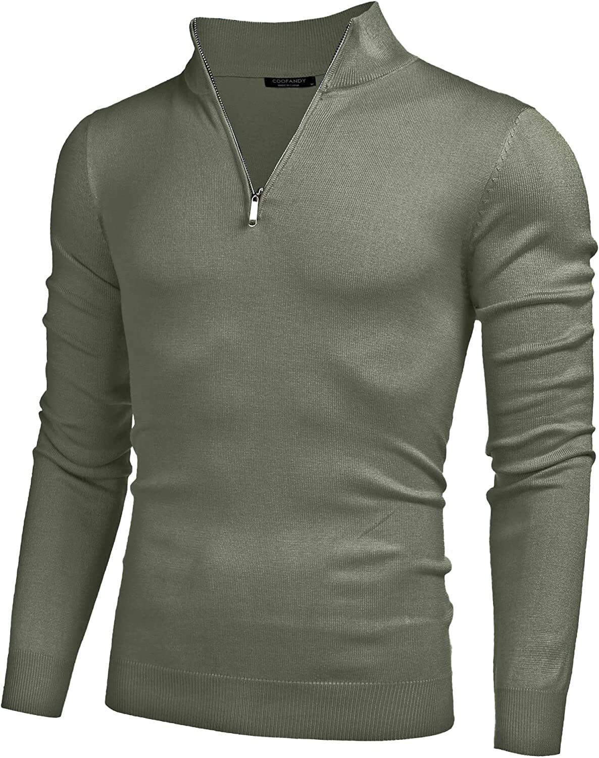 Zip Up Slim Fit Lightweight Pullover Polo Pullover