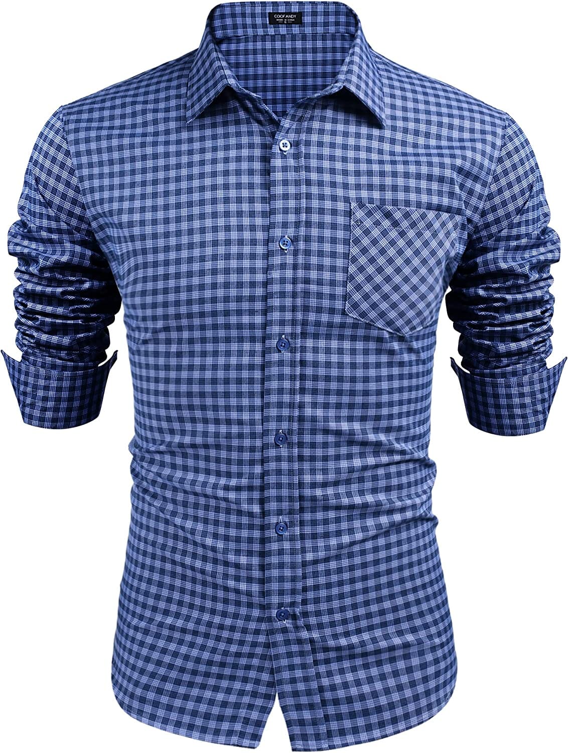 Business Knopf Up Plaid Hemden
