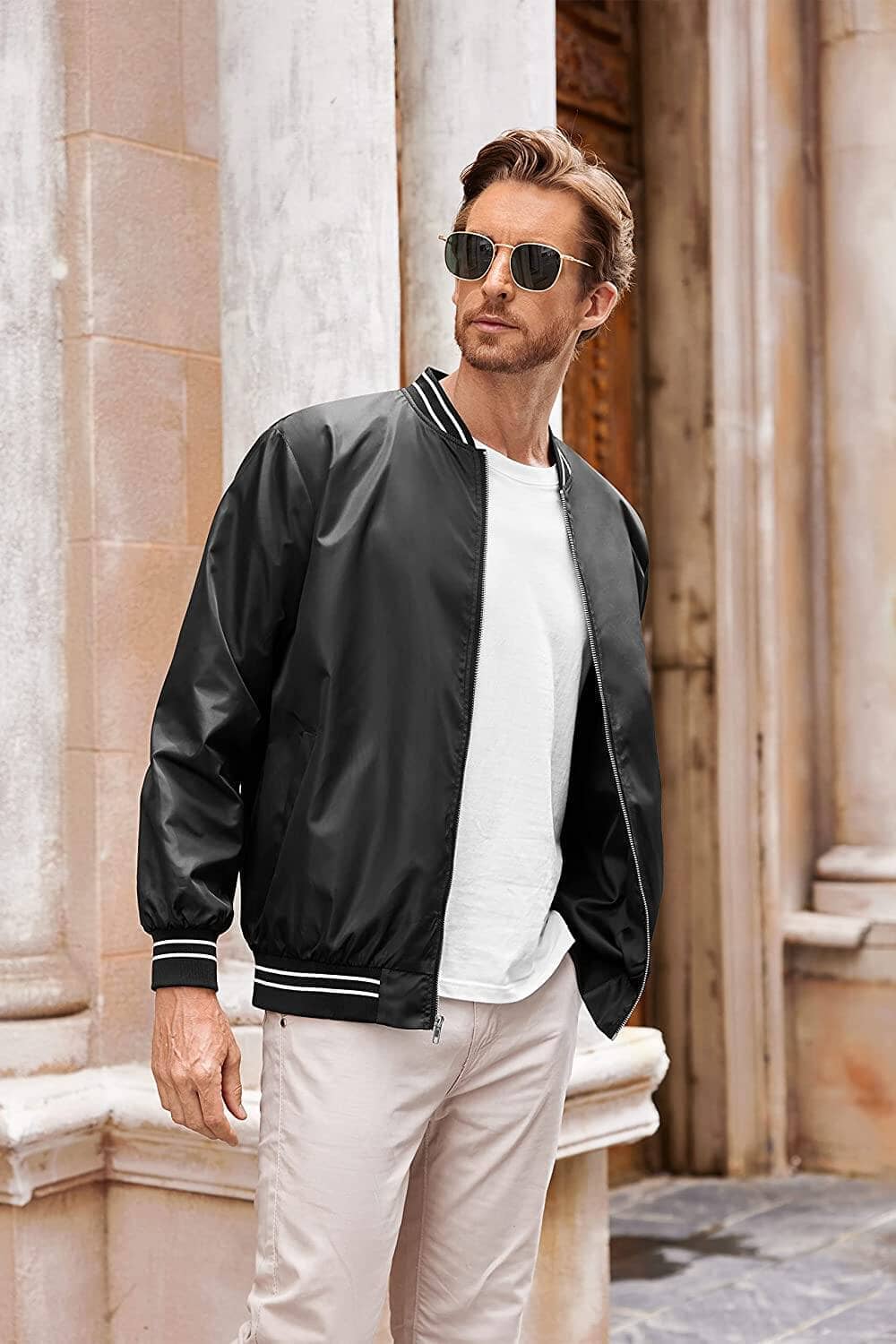 Lightweight Windbreaker Full Zip Jacke