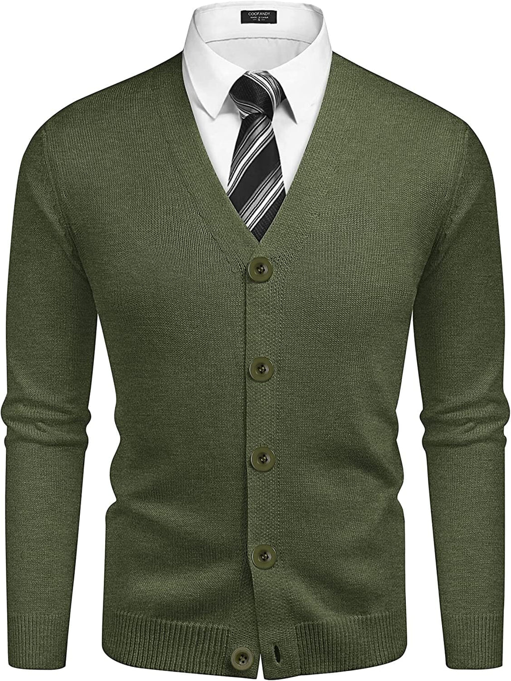 V Neck Lightweight Knopf Down Strick Pullover