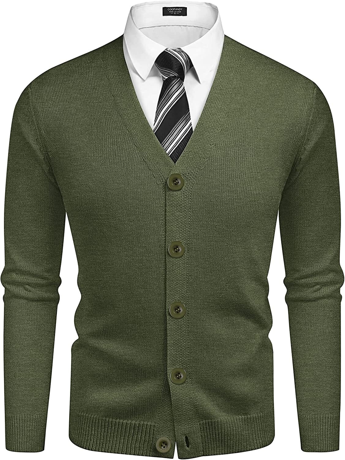 V Neck Lightweight Knopf Down Strick Pullover
