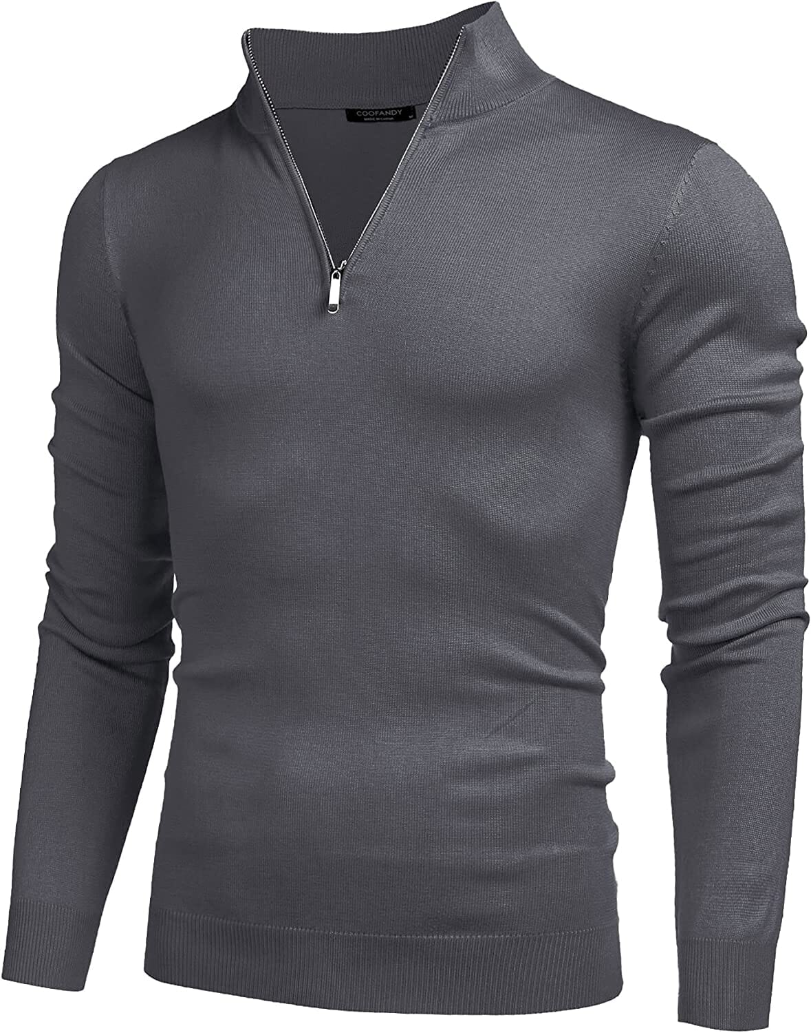 Zip Up Slim Fit Lightweight Pullover Polo Pullover
