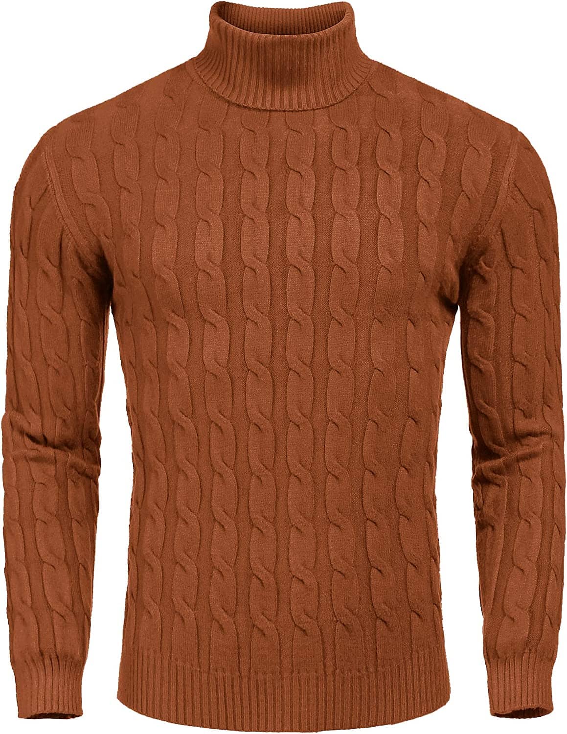 Slim Fit Rollkragen Twisted Strick Pullover Pullover