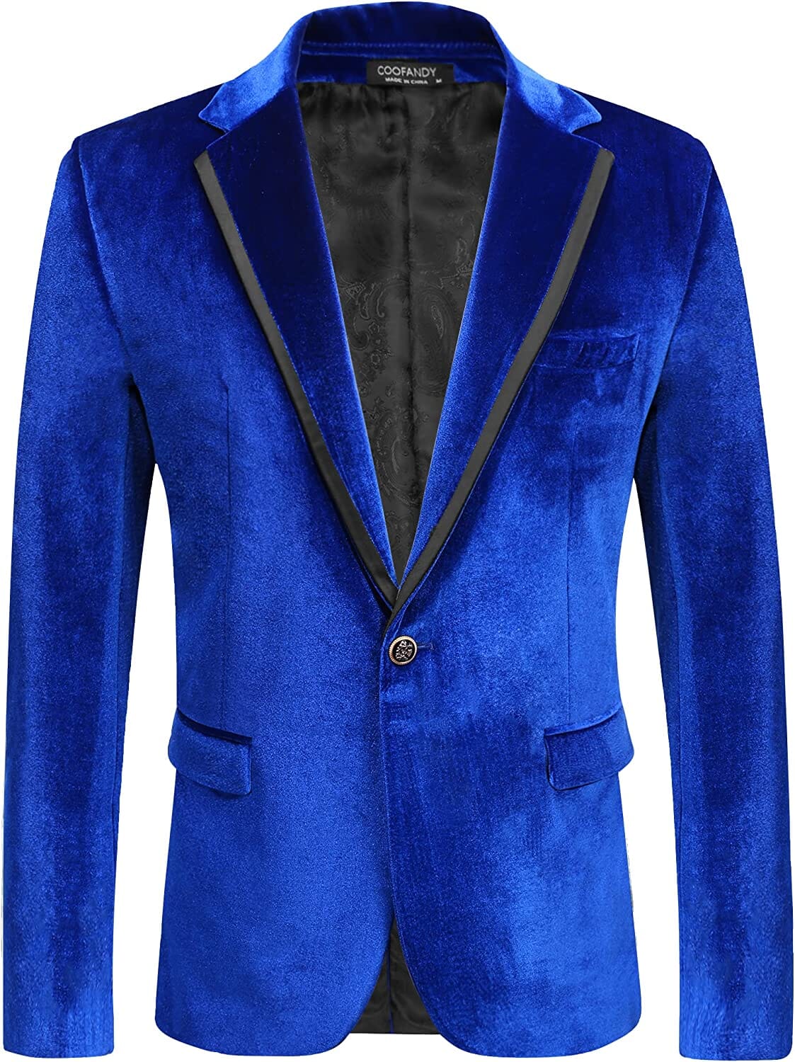 Velvet Slim Fit Uni One Knopf Blazer