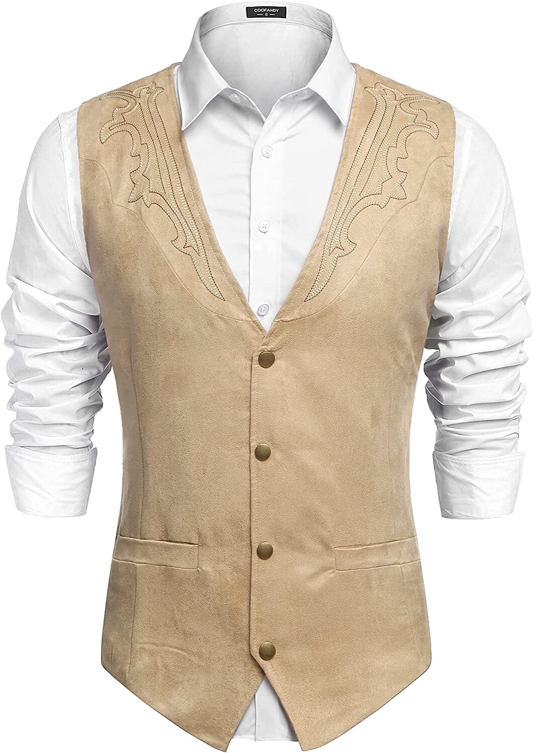 Western Suede Leather Weste Anzug