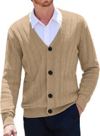 Cardigan Strick V Neck Knopf up Pullover