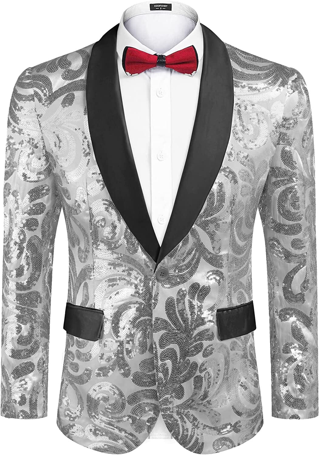 Shiny Sequins Blazer Blumen Blazer