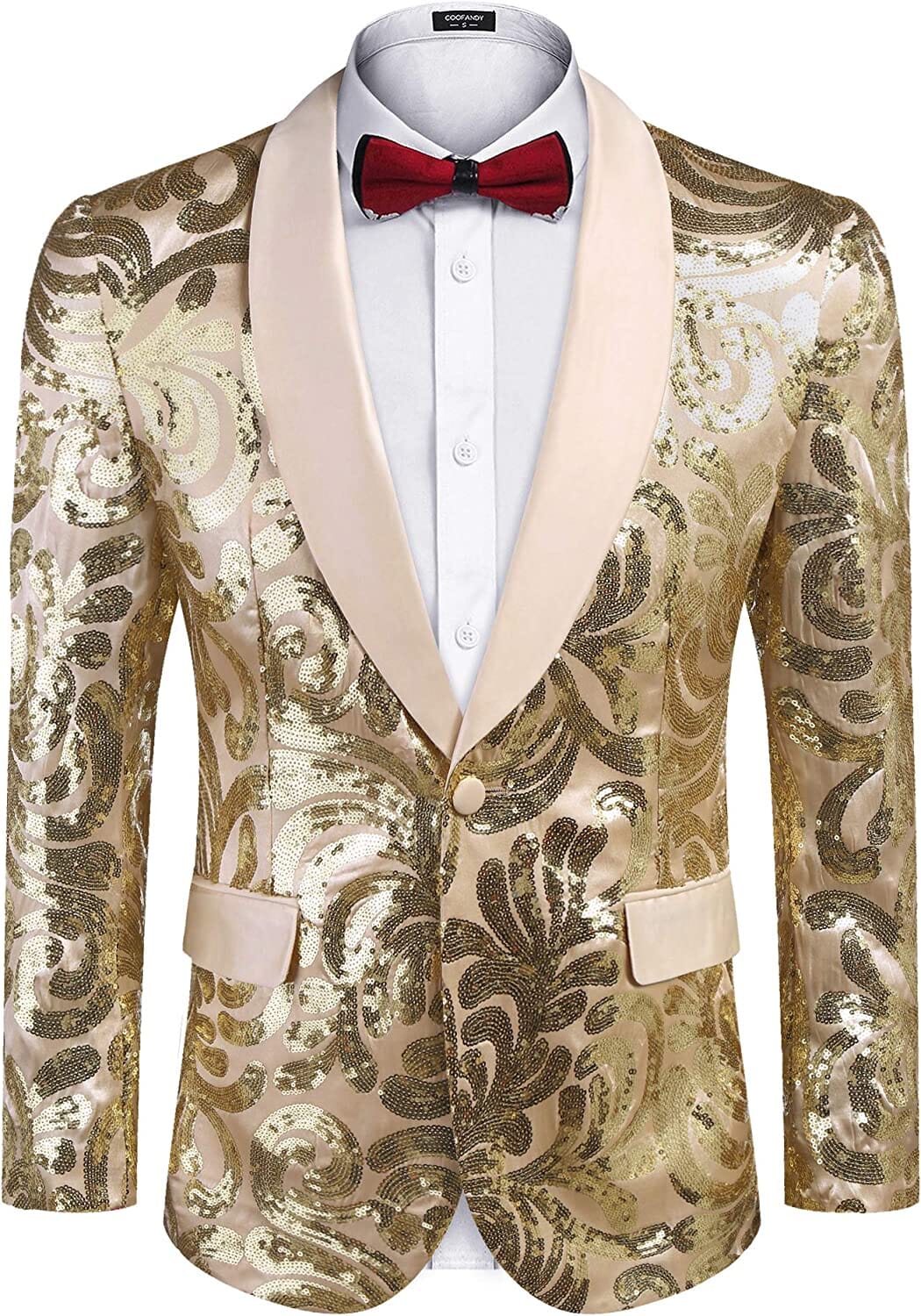 Shiny Sequins Blazer Blumen Blazer