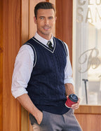 V Neck Sleeveless Strick Pullover Weste Pullover