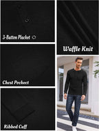 Basic Waffle Pullover Lang Ärmel T-Hemd