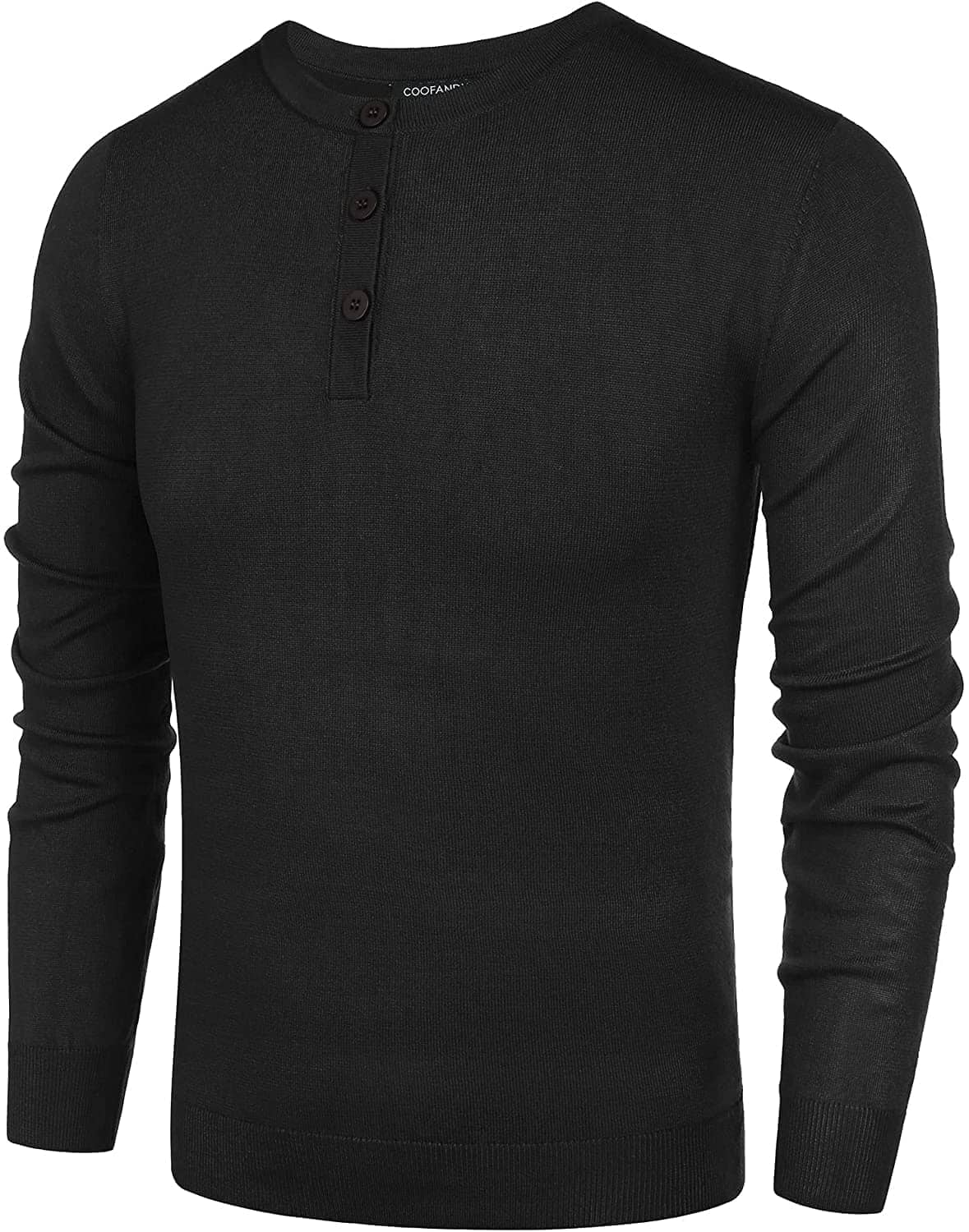 Lang Ärmel Henley Pullover