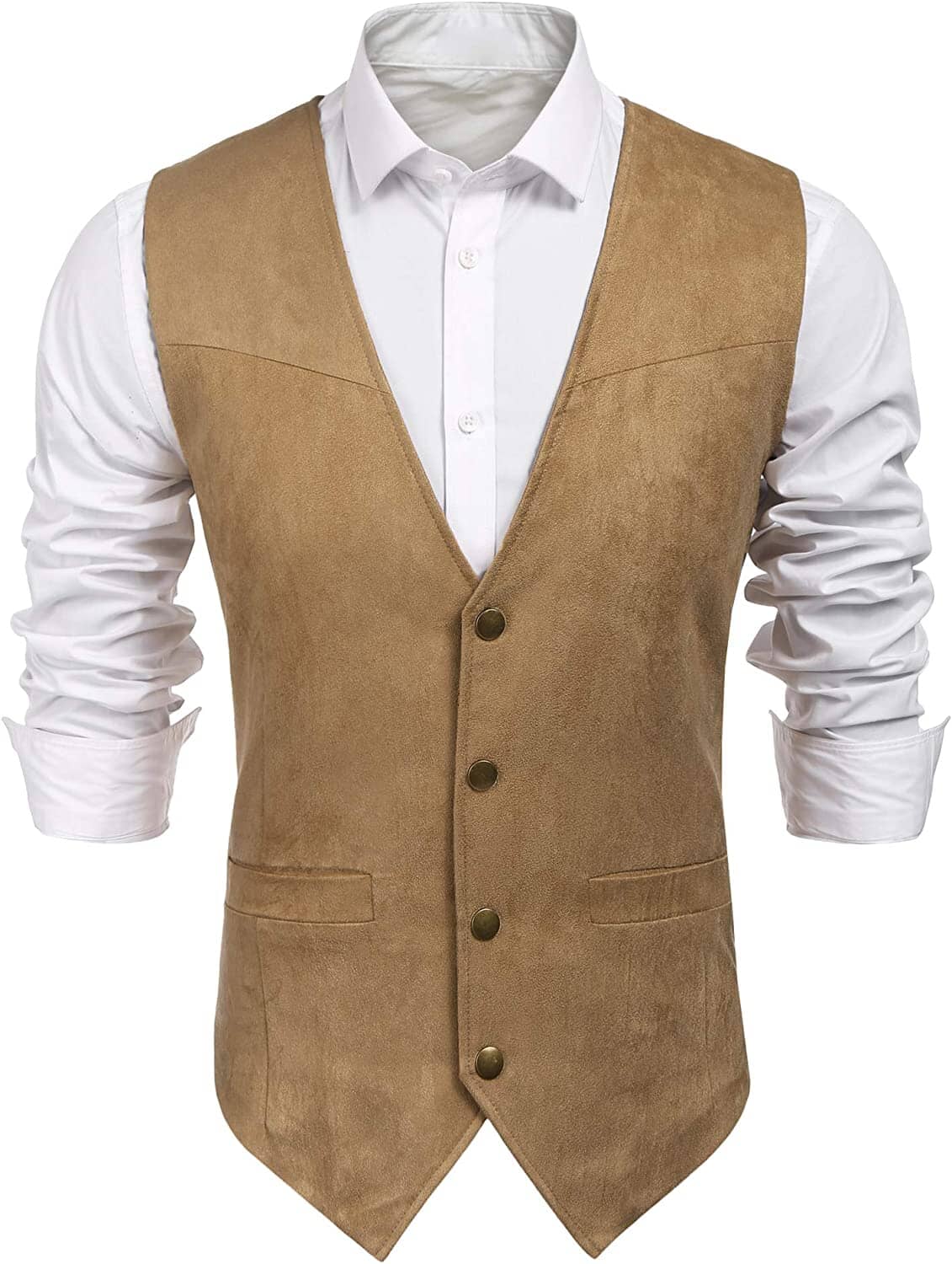 Uni Suede Leather Anzug Weste