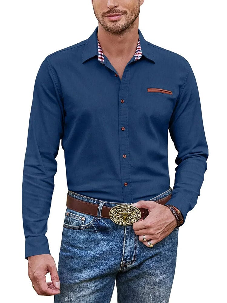 Casual Knopf Denim Hemd