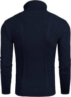 Rollkragen Casual Cable Strick Pullover Pullover