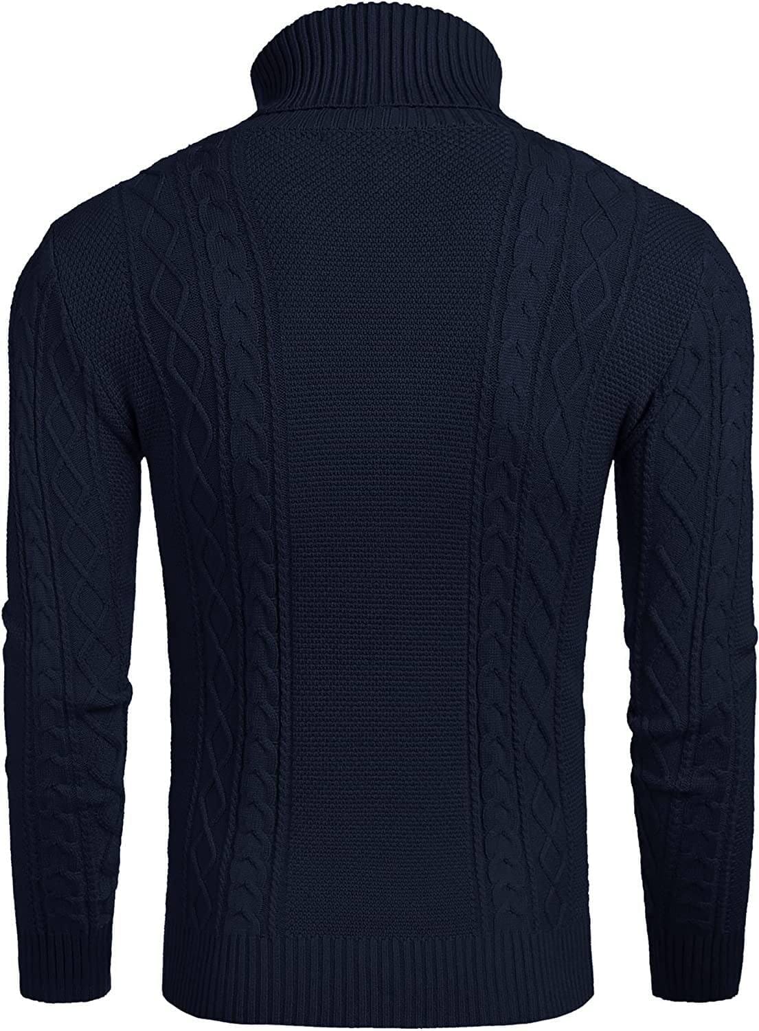 Rollkragen Casual Cable Strick Pullover Pullover