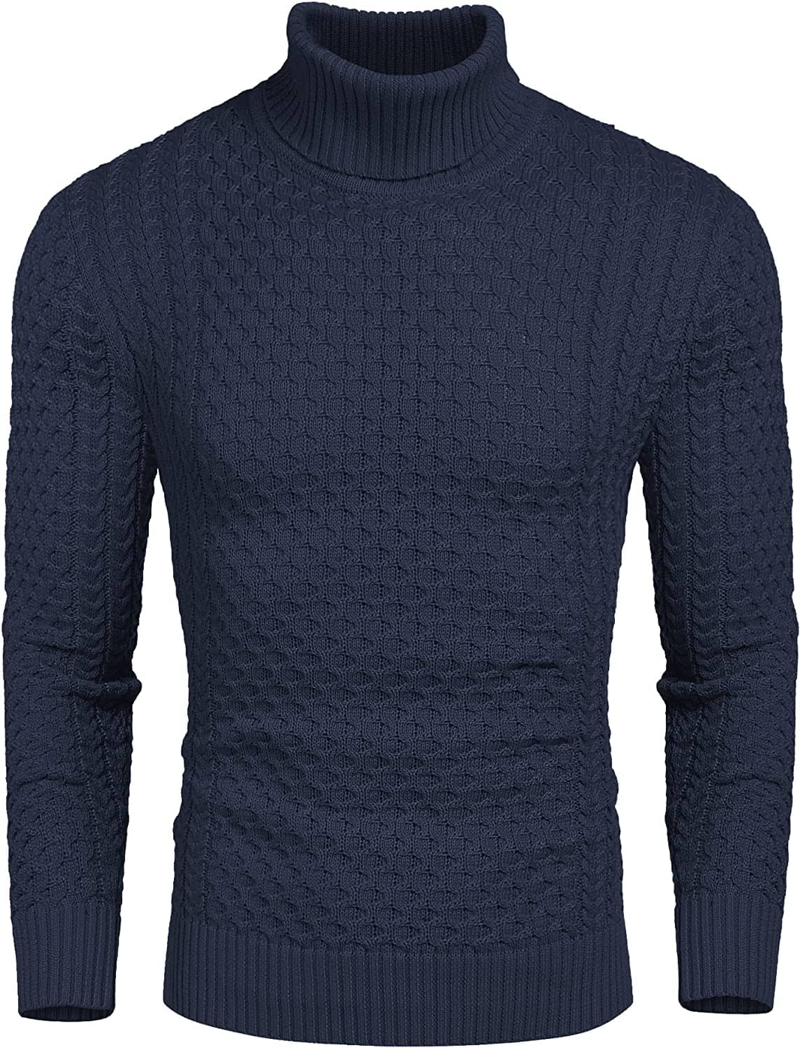 Slim Fit Rollkragen Strick Twisted Pullover Pullover