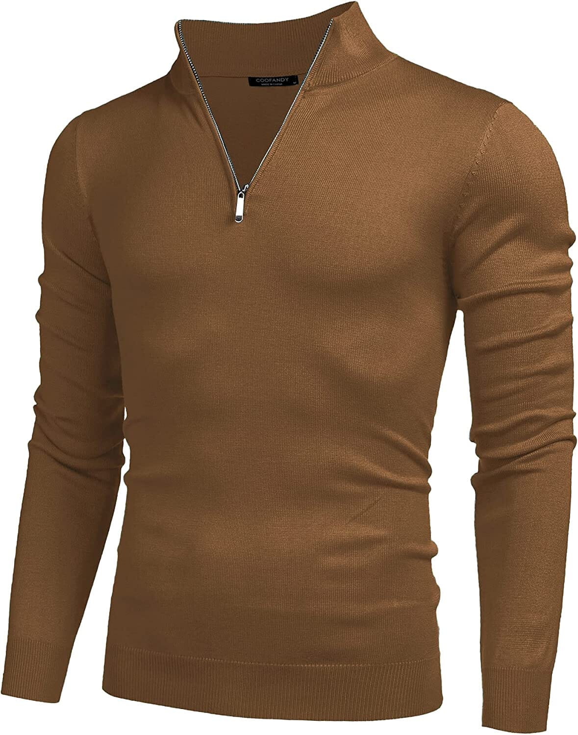 Zip Up Slim Fit Lightweight Pullover Polo Pullover