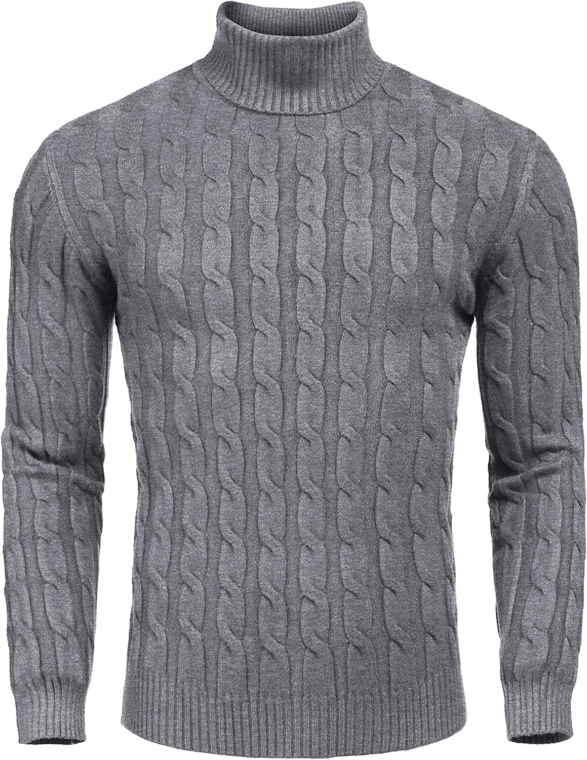 Slim Fit Rollkragen Twisted Strick Pullover Pullover