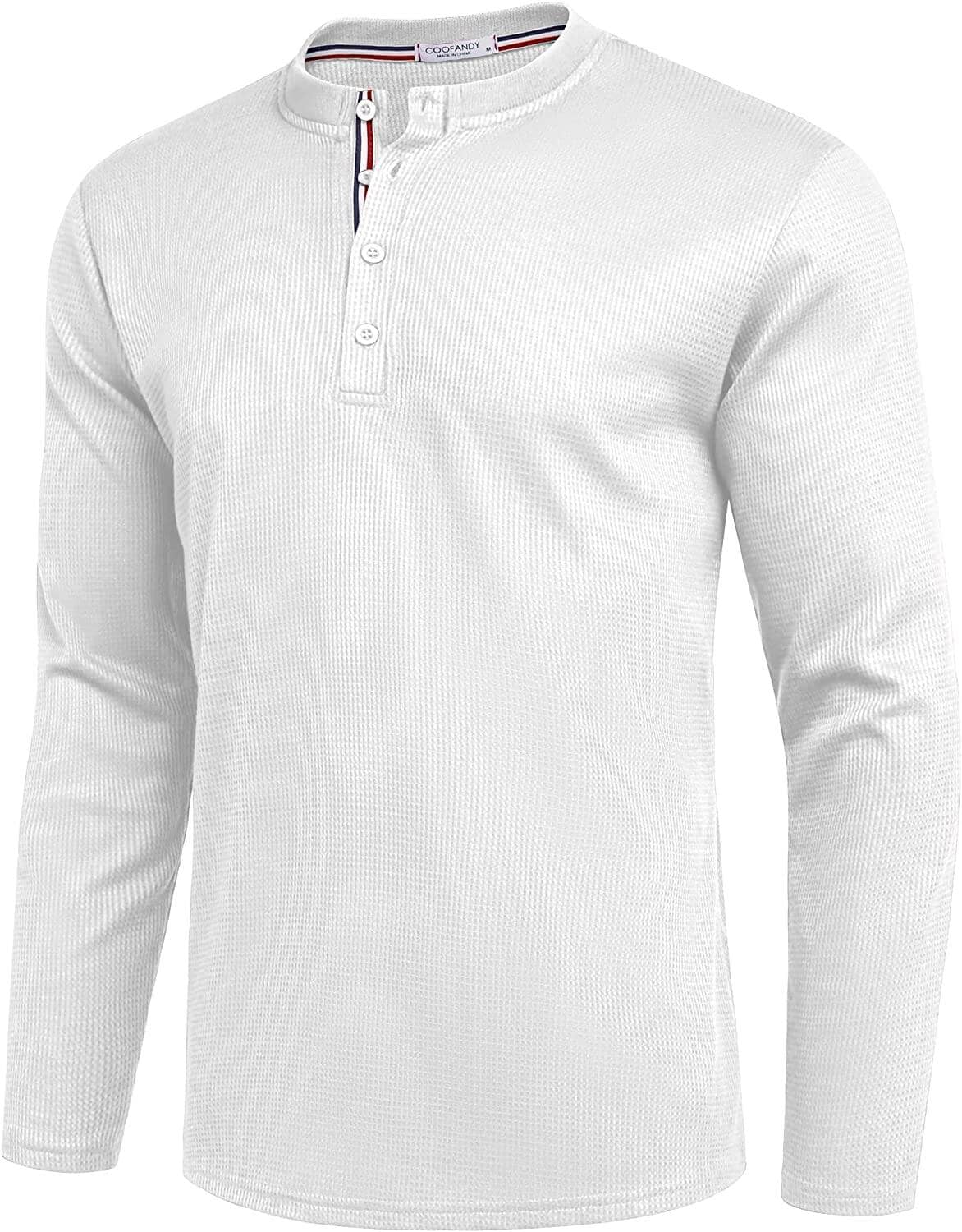 Lang Ärmel Waffle Henley Hemden
