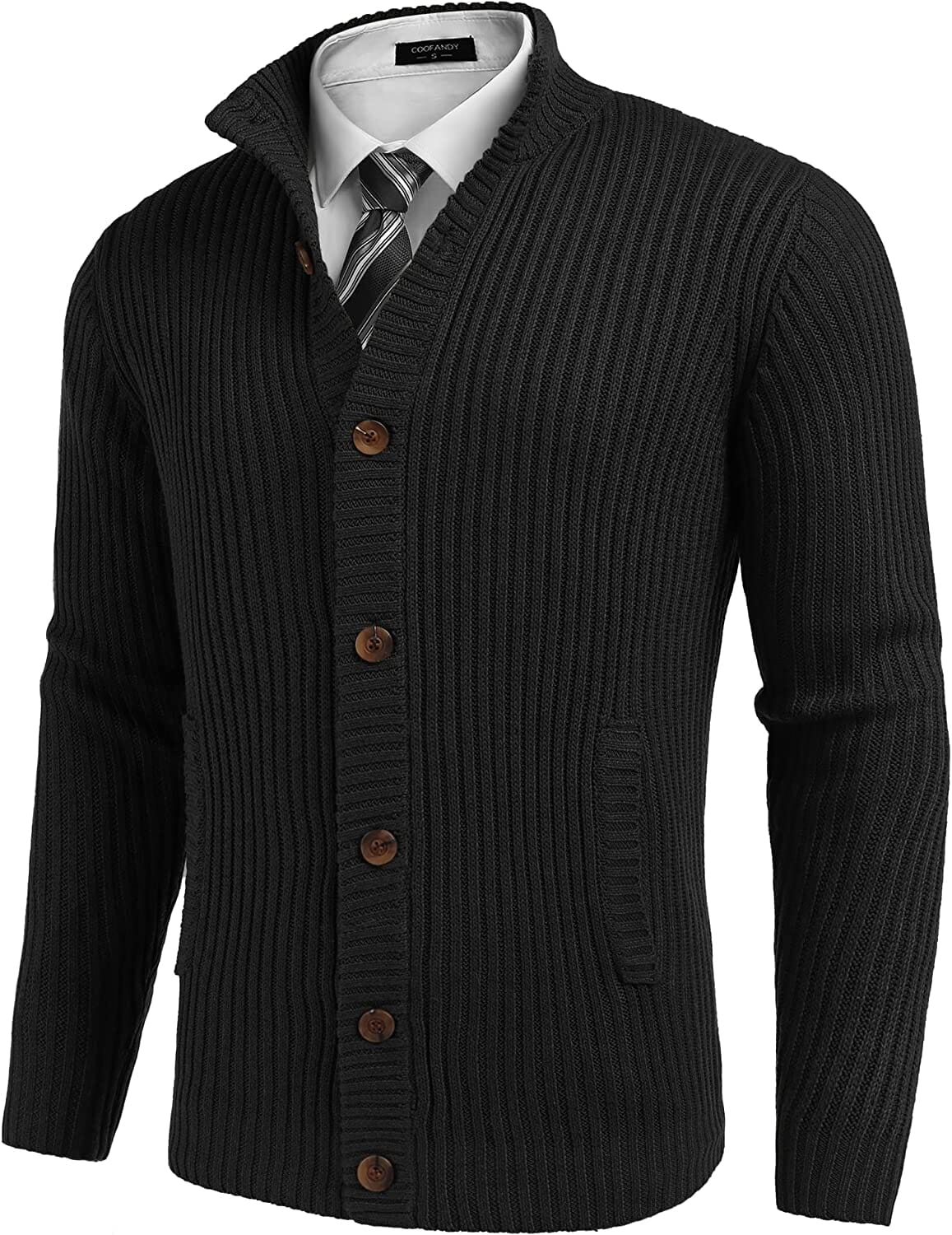 Stand Kragen Knopf Down Pullover
