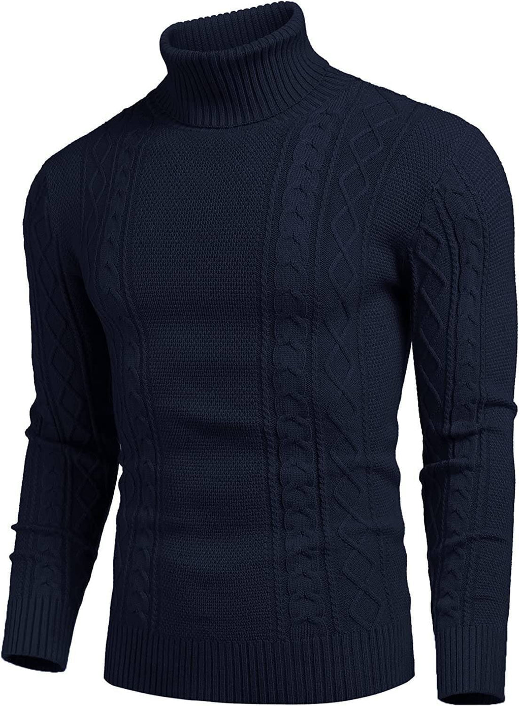 Rollkragen Casual Cable Strick Pullover Pullover