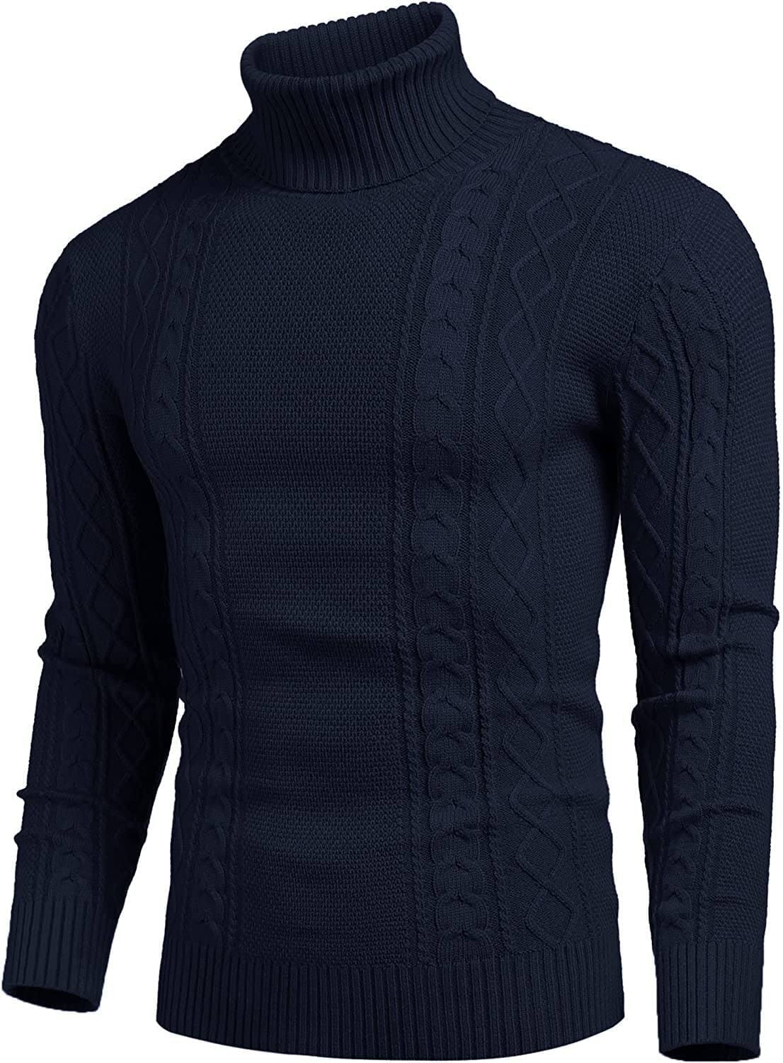 Rollkragen Casual Cable Strick Pullover Pullover