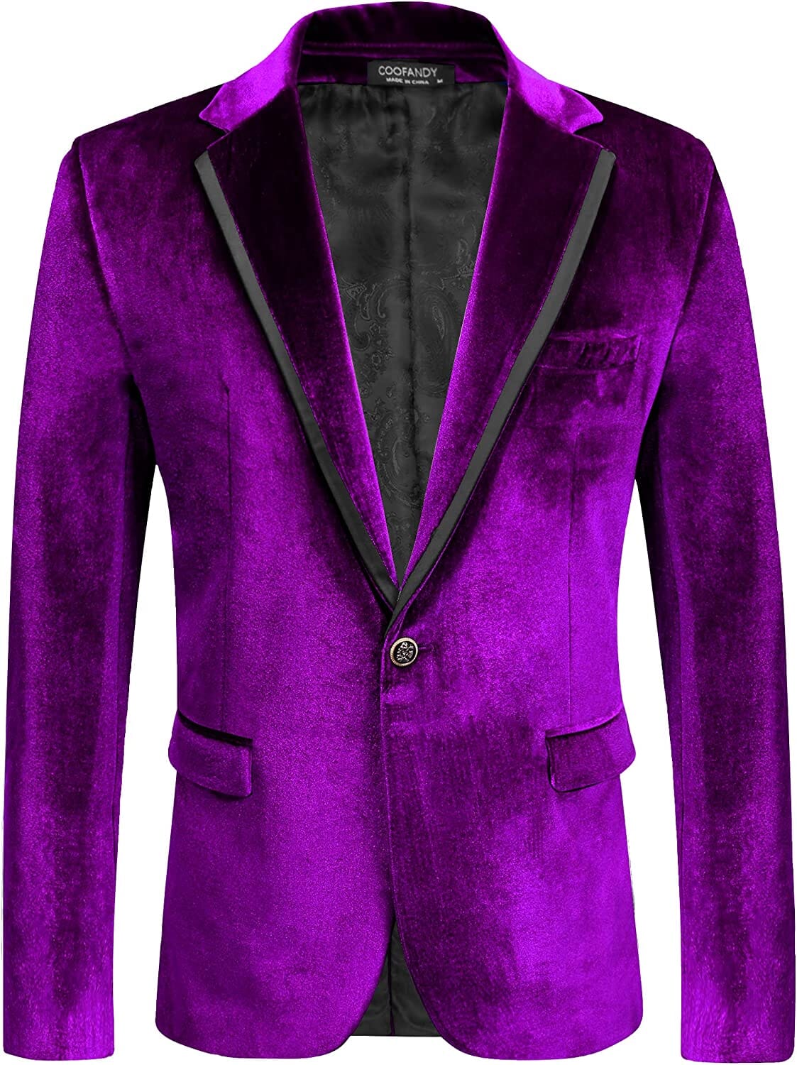 Velvet Slim Fit Uni One Knopf Blazer