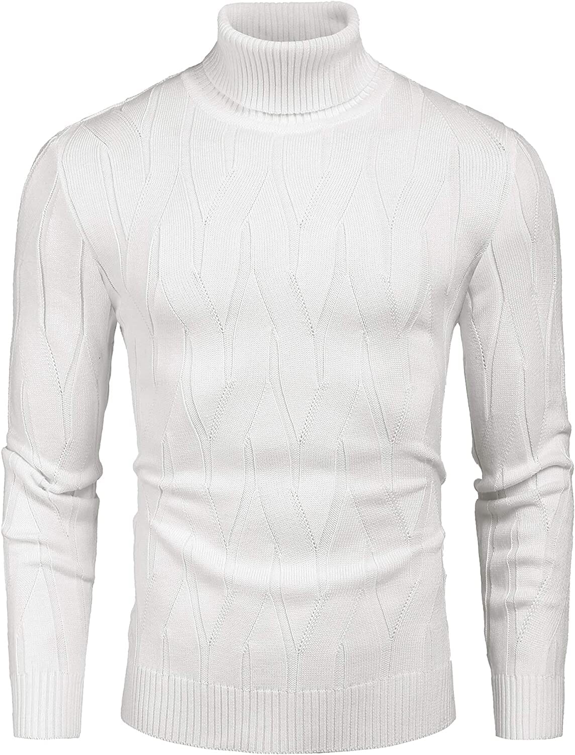 Slim Fit Rollkragen Strick Pullover Pullover