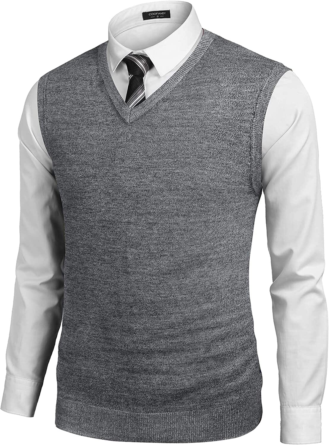Uni V-Neck Sleeveless Strick Weste
