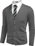 V Neck Lightweight Knopf Down Strick Pullover