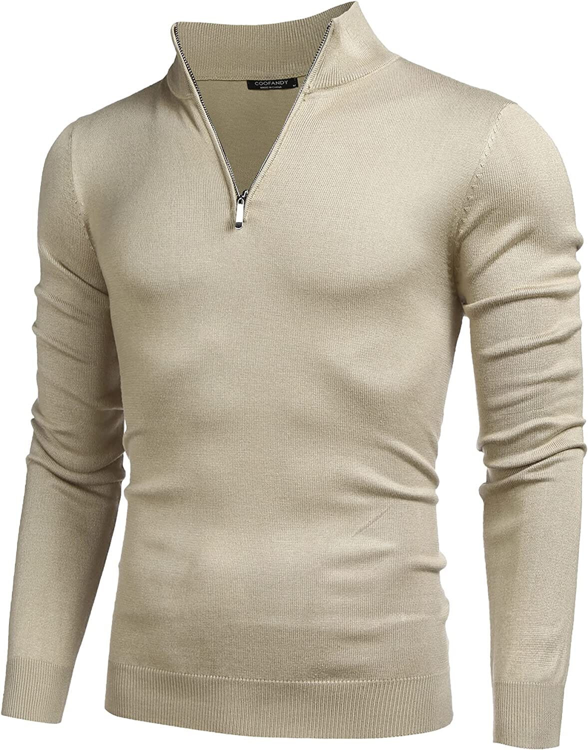 Zip Up Slim Fit Lightweight Pullover Polo Pullover