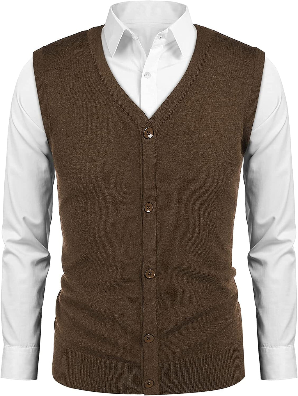 Casual Sleeveless Strick Knopf Cardigan Weste