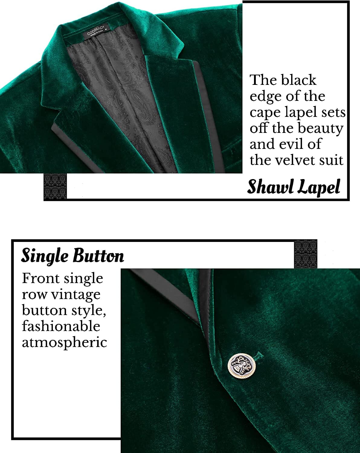 Velvet Slim Fit Uni One Knopf Blazer