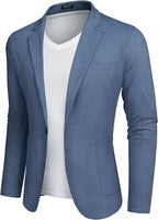 Casual Regular Fit Lightweight Leinen Blazer