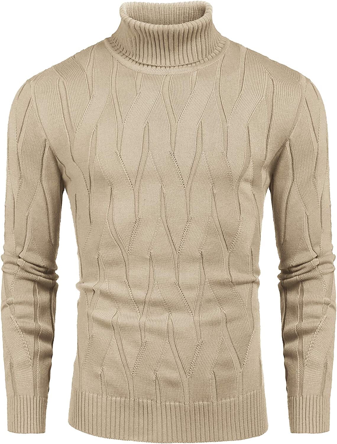 Slim Fit Rollkragen Strick Pullover Pullover