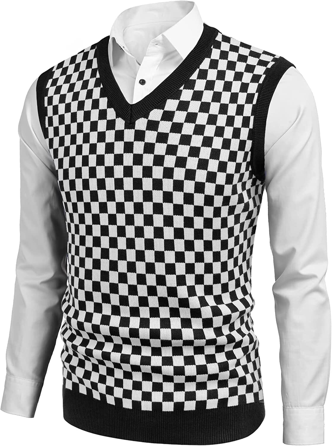 Uni V-Neck Sleeveless Strick Weste
