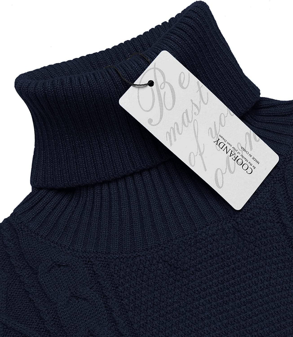 Rollkragen Casual Cable Strick Pullover Pullover