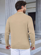 Stylish Schalkragen Kragen Pullover Pullover