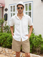 Casual Elastische Waist Leinen Holiday Shorts